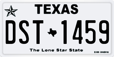 TX license plate DST1459