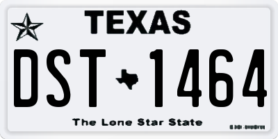 TX license plate DST1464