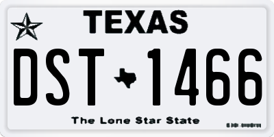 TX license plate DST1466