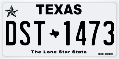 TX license plate DST1473