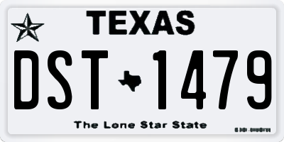 TX license plate DST1479