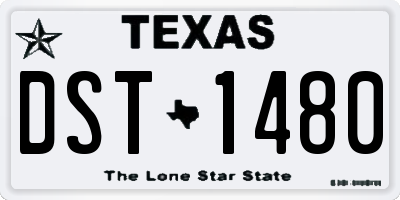 TX license plate DST1480