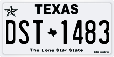 TX license plate DST1483