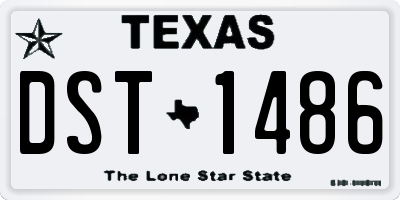 TX license plate DST1486