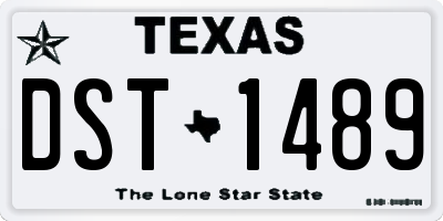 TX license plate DST1489