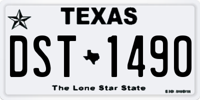 TX license plate DST1490