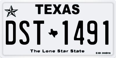 TX license plate DST1491