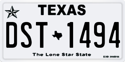 TX license plate DST1494