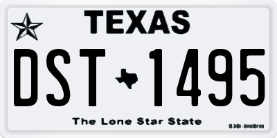 TX license plate DST1495