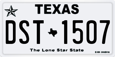 TX license plate DST1507