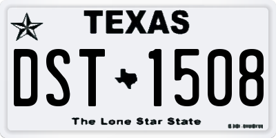 TX license plate DST1508