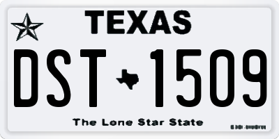 TX license plate DST1509