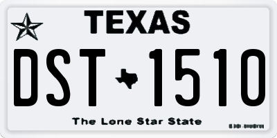 TX license plate DST1510