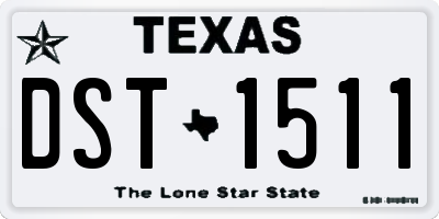 TX license plate DST1511