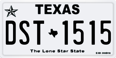 TX license plate DST1515