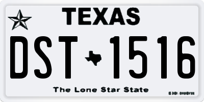 TX license plate DST1516