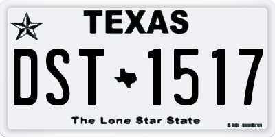 TX license plate DST1517