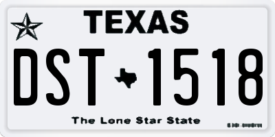 TX license plate DST1518