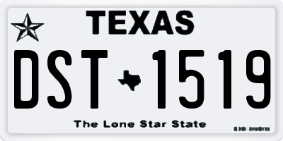 TX license plate DST1519