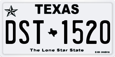 TX license plate DST1520