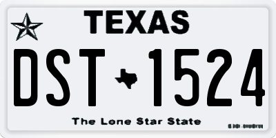TX license plate DST1524