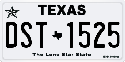 TX license plate DST1525