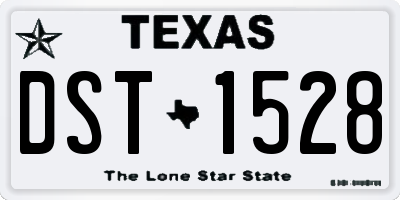 TX license plate DST1528