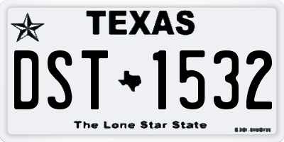 TX license plate DST1532
