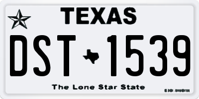 TX license plate DST1539