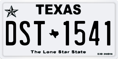 TX license plate DST1541