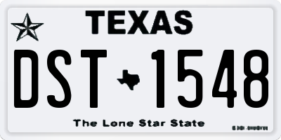 TX license plate DST1548