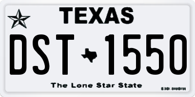 TX license plate DST1550