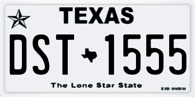 TX license plate DST1555