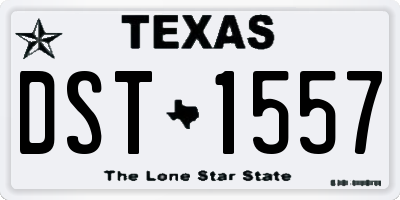 TX license plate DST1557