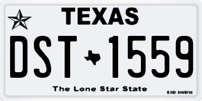 TX license plate DST1559