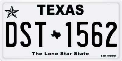 TX license plate DST1562