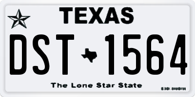 TX license plate DST1564