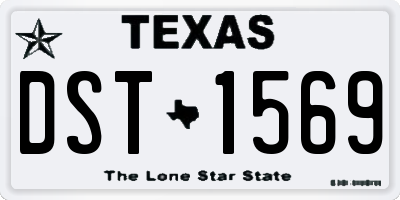 TX license plate DST1569