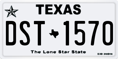 TX license plate DST1570