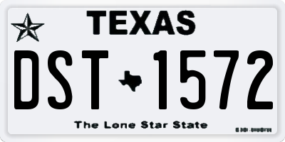 TX license plate DST1572
