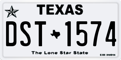 TX license plate DST1574