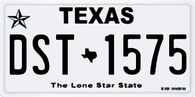 TX license plate DST1575