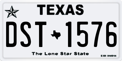 TX license plate DST1576