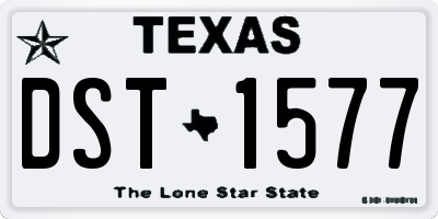 TX license plate DST1577