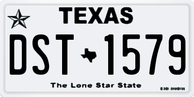 TX license plate DST1579