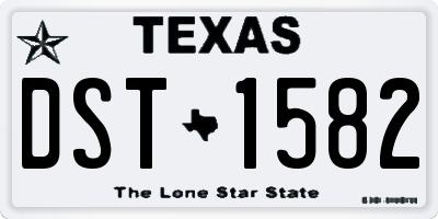 TX license plate DST1582