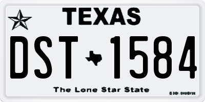 TX license plate DST1584