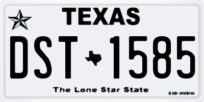 TX license plate DST1585
