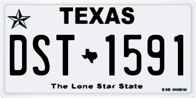 TX license plate DST1591