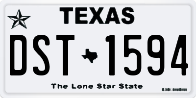 TX license plate DST1594